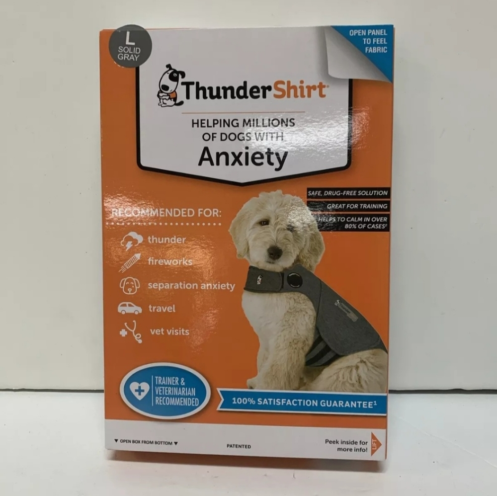 ThunderShirt Classic Anxiety & Calming Vest for Dogs, Solid Grey Large